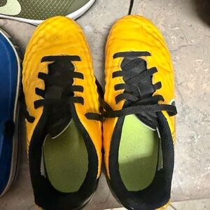 Nike Kids Olive and Orange Sneakers